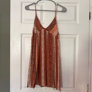 Rust and Cream Striped Sundress